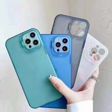 Funda Para Iphone 12 Tipo Humo Con Tapa en Cámaras Soporte - Verde - Ver 2