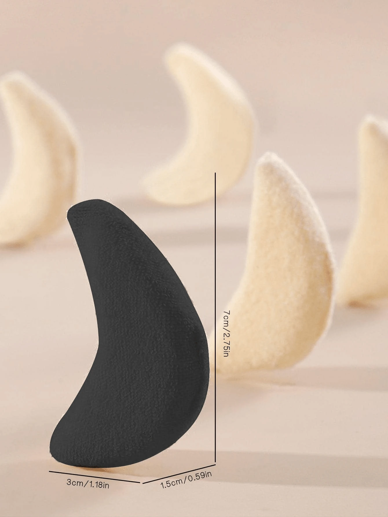 2pcs Solid AntiSlip Table Leg Cover, Black Absorbent Heel Cover For