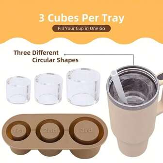 1pc Silicone Ice Cube Mold For Cup, Long-Lasting Chilling Ice Mold, For Whiskey, Household Ice Maker With Lid, Summer Supplies