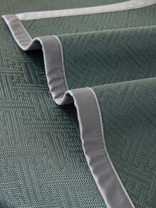 1pc Plaid Pattern Sofa Cushion Cover, Modern  Style Polyester Fiber Cooling Ice Silk Rectangular Slip-Resistant Sofa Pad Is Suitable For Home Office Living Room Bedroom, Summer