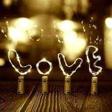 1/5/10/20pcs Wine Bottle Stopper LED Lights, Bottle Stopper Battery Lights, Suitable For Party, Wedding, Halloween, Bar Decoration - Warm Color - View 6