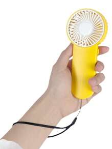 1 Ventilateur portable de poche mini avec un niveau de réglage, alimenté par batterie (le produit ne comprend pas de batterie), Convient pour les bureaux et les bureaux d\"adolescents, avec cordon pour une utilisation en extérieur, Rafraîchissant en été