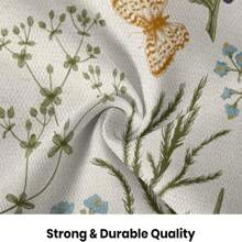 2 Stücke grau-grüne Wildblumen Pflanzen Kissenbezüge, saisonale Blumenmuster Outdoor-dekorative quadratische Leinen Bauernhauskissenbezüge für Zuhause Couch Sofa (Einsätze nicht enthalten)