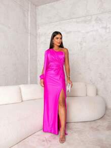 Women Dresses - 玫紅色 - 查看 2