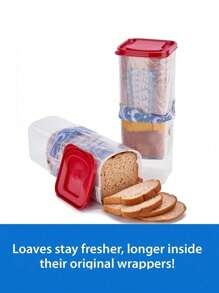 1pc Rectangular Bread Box With Handle Translucent Cake Container Packaging Box Storage Case For Dry Fresh Foods Loaf Cake Keeper - White - View 7