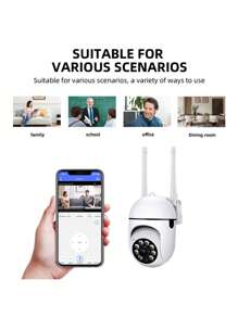 8MP/5MP/3MP/2MP 1080P 高清，双频 2.4G+5G/2.4G WiFi 可选，室外/室内安全摄像头，无线 WiFi 摄像头，监控摄像头，PTZ 摄像头，智能室外/室内 PTZ 安全摄像头，具有自动跟踪、报警、彩色夜视、泛光灯 AI 运动、350° 水平和 90° 垂直旋转、家庭安全视频监控 PTZ 摄像机系统，带双向音频 - 白色 - 查看 6