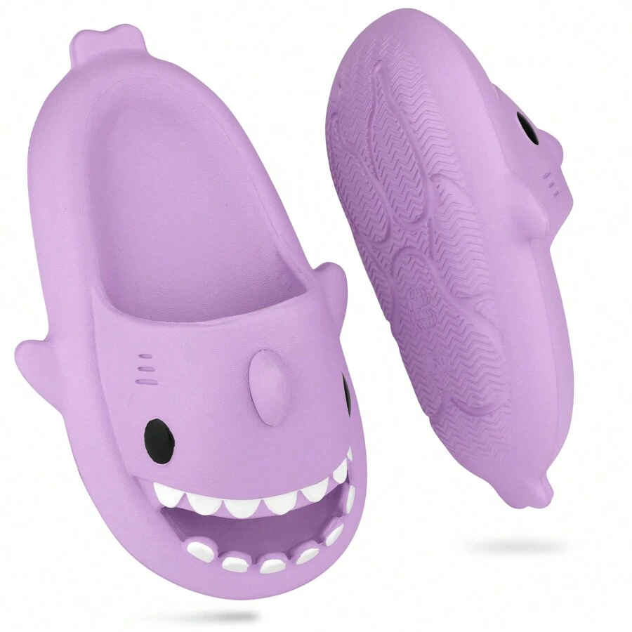 Kids Shark Cloud Slides Toddler Boys Girls Cute Shower Slippers Shark Sandals Beach Pool Quick Dry