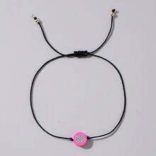 Bracelet à gros fil unique de collection de fil noir de style mignon et minimaliste avec bijoux en céramique douce en forme de fruit, adapté pour un usage quotidien et comme cadeau - RT-B24032601 - Voir 15