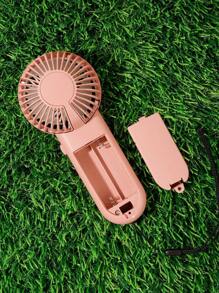 1 Ventilateur portable de poche mini avec un niveau de réglage, alimenté par batterie (le produit ne comprend pas de batterie), Convient pour les bureaux et les bureaux d\"adolescents, avec cordon pour une utilisation en extérieur, Rafraîchissant en été
