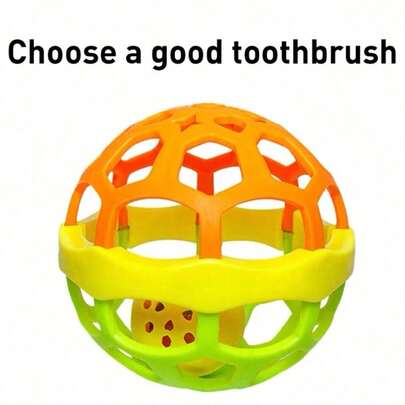 1pc Montessori Toy Sensory Ball Baby Texture Hand Bell Rattle Ball, Baby Rattle Toy, Early Educational Birthday Gift For Baby And Toddler (Some Parts Will Be Sent Randomly)