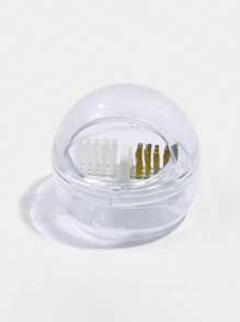 1pc Nail Art Cleaner Tool Case With Steel Wire Brush And Nylon Brush For Cleaning Carbide/Ceramic Nail Drill Bits