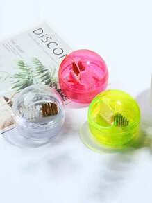 1pc Nail Art Cleaner Tool Case With Steel Wire Brush And Nylon Brush For Cleaning Carbide/Ceramic Nail Drill Bits