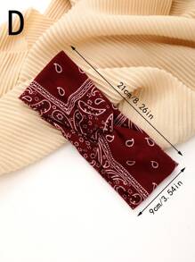 Boho 1pc Elastic Knotted Cross Headband, Yoga Sports Hairband With Paisley Design, Exercise Running Sweatband For Women, Wide Anti-Slip Head Wrap,Gym Turban Headband Fall Winter Hair Band Hair Accessories For Women For Vacation Outfits Woman Elegant Scarf Women Bandanas Soft Headwrap - Multicolor - View 7