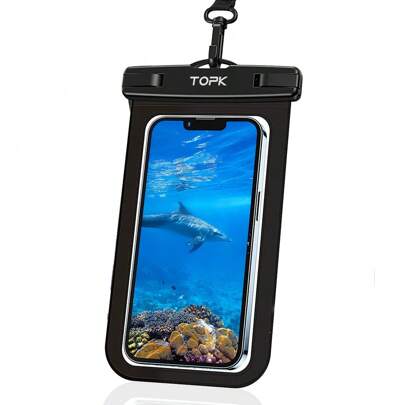  Túi đựng điện thoại chống nước TOPK E01, Túi chống nước IPX8 đa năng có dây đeo, tương thích với iPhone và Android có kích thước màn hình lên đến 7.0 inch.