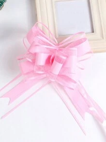 10 件蝴蝶形丝带花，适用于节日庆祝、礼物、汽车、镜子和雪纱装饰、圣诞节 - 粉色 - 查看 5