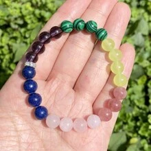 1入時尚優雅多彩手鍊,吸引財富、富貴幸運的黃水晶8mm珠子手鍊配件