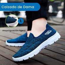 TENIS DE MODA PARA DAMA - Azul Cadete - Ver 1