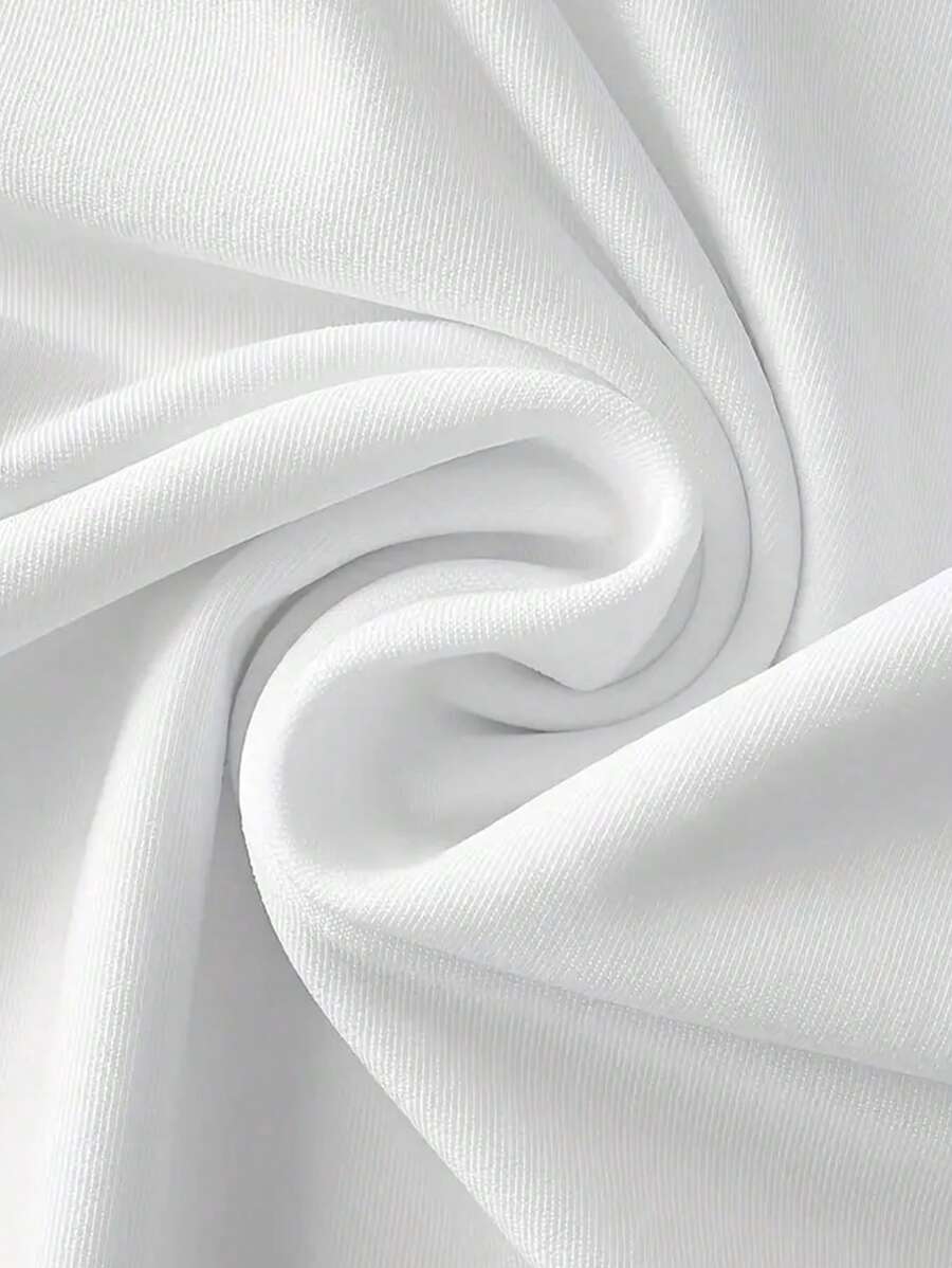 2024年Tween女孩新款夏季休閒寬鬆圓領下垂肩T恤，熊印花和口袋設計 SHEIN台灣