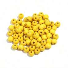 100pcs/Pack 10mm Colorful Wooden Beads, Large Hole Beads For DIY Bracelet/Necklace Making, Wood Beads - Multi Color Beads - View 19