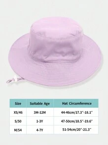 Mũ xô chống nắng mùa hè màu tím One Girls có dây phù hợp cho các hoạt động ngoài trời sử dụng hàng ngày - Màu tím - Xem 3