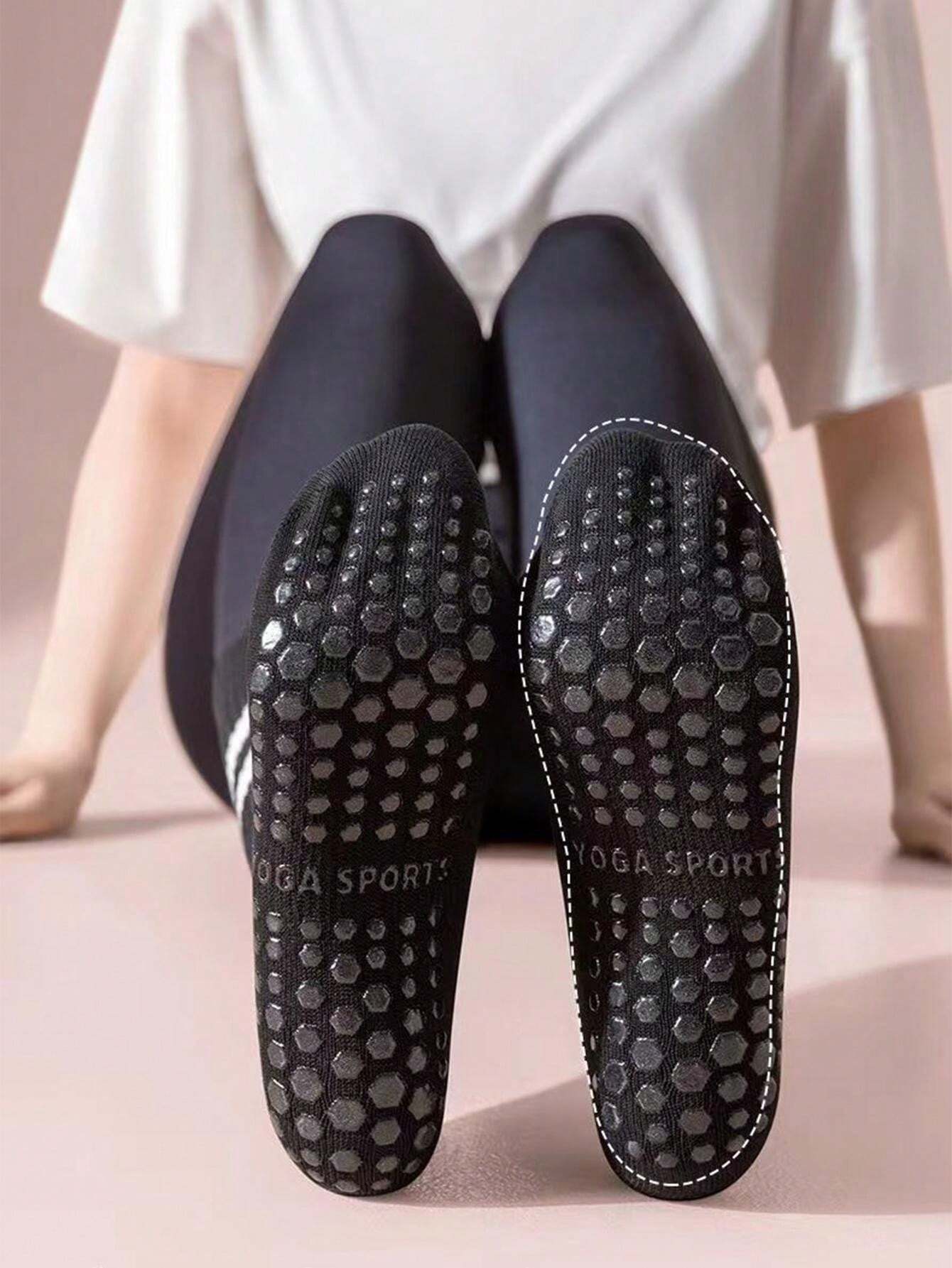 2 Paia Calze Antiscivolo Per Yoga E Fitness - Uomo E Donna, Cotone, Con Grips In ABS, Per Casa E Palestra - Foto 14