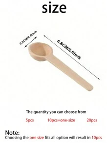 20 件装木制长柄勺汤勺、咖啡勺、果酱勺、调味勺适用于家庭、咖啡馆和创意烹饪、厨房、圣诞礼物 - 小圓勺子 - 查看 2