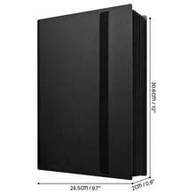 集换式卡牌相册 - 360 口袋卡片夹 20 页专业 9 口袋带防水黑色书皮，非常适合收集 MTG Magic、Match Atta 卡牌 - 黑色 - 查看 3