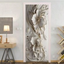 1 panneau/2 pièces autocollant imperméable et anti-salissure, autocollant mural à motif floral 3D en relief, convient pour la décoration de la chambre d'enfant, des murs intérieurs et extérieurs, des portes d'armoire et de placard, autocollants, décalcomanie murale, décalcomanie en vinyle pour la décoration de la maison, articles de décoration de printemps pour rafraîchir votre maison, autocollants de décoration de fête, cadeaux pour anniversaire et remise de diplôme