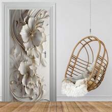 1 panneau/2 pièces autocollant imperméable et anti-salissure, autocollant mural à motif floral 3D en relief, convient pour la décoration de la chambre d'enfant, des murs intérieurs et extérieurs, des portes d'armoire et de placard, autocollants, décalcomanie murale, décalcomanie en vinyle pour la décoration de la maison, articles de décoration de printemps pour rafraîchir votre maison, autocollants de décoration de fête, cadeaux pour anniversaire et remise de diplôme