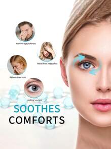 Kühlende Augenmaske mit Gel-Perlen, 1 wiederverwendbares kaltes Eispack Kühlpflaster für die Augen, ideal für Augenlid-OPs, Schwellungen, geschwollene Augen, Kopfschmerzen und Migräne-Linderung