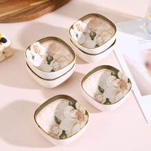 陶瓷蘸酱碟，家用调味碟，小碟子，精致蘸酱碟，复古餐具，小吃碟，厨房用品，圣诞礼物，学习用品 - 山茶花 - 查看 5