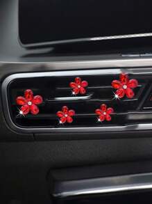 5st Kristallen bloem Auto Luchtverfrisser Klem , Airco Decoraties Voor Auto interieur Accessoires