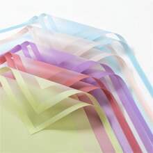 10pcs/20pcs Simple Frame Transparent Glassine Paper Flower Bouquet Wrap Waterproof Flower Wrapping Paper