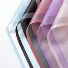 10pcs/20pcs Simple Frame Transparent Glassine Paper Flower Bouquet Wrap Waterproof Flower Wrapping Paper