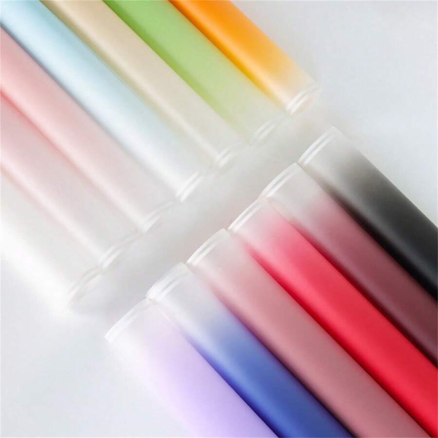 Papel de envolver coreano degradado de 10 piezas/20 piezas para tienda de flores, ramo de flores, arreglo floral, papel mate, embalaje de flores frescas - 10 piezas - Ver 1