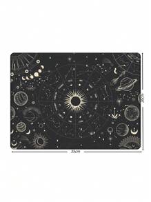 1pc New Design Mouse Pad 90x40cm Large Size Computer Keyboard Desk Pad, Beautiful And Dirt Resistant, Water-Resistant, Simple Star And Sun Design Ideal For Gaming And Office Use, Non-Slip Rubber Base