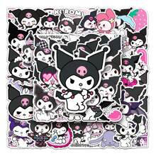 50pcs  PVC Stickers Waterproof Decorative Stickers Fun Valentine's Day Gifts Badtz-Maru Pompompurin Mimmy Hangyodon Sam Rilakkuma Tuxedo Double Star Melody  Big Eared Dog Big-Eyed Frog