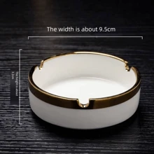 1pc Creative Ceramic Ashtray For Home Living Room, Nordic Style Office Desk Tea Table Decorative Ash Tray Daily Use - Multicolor - View 3