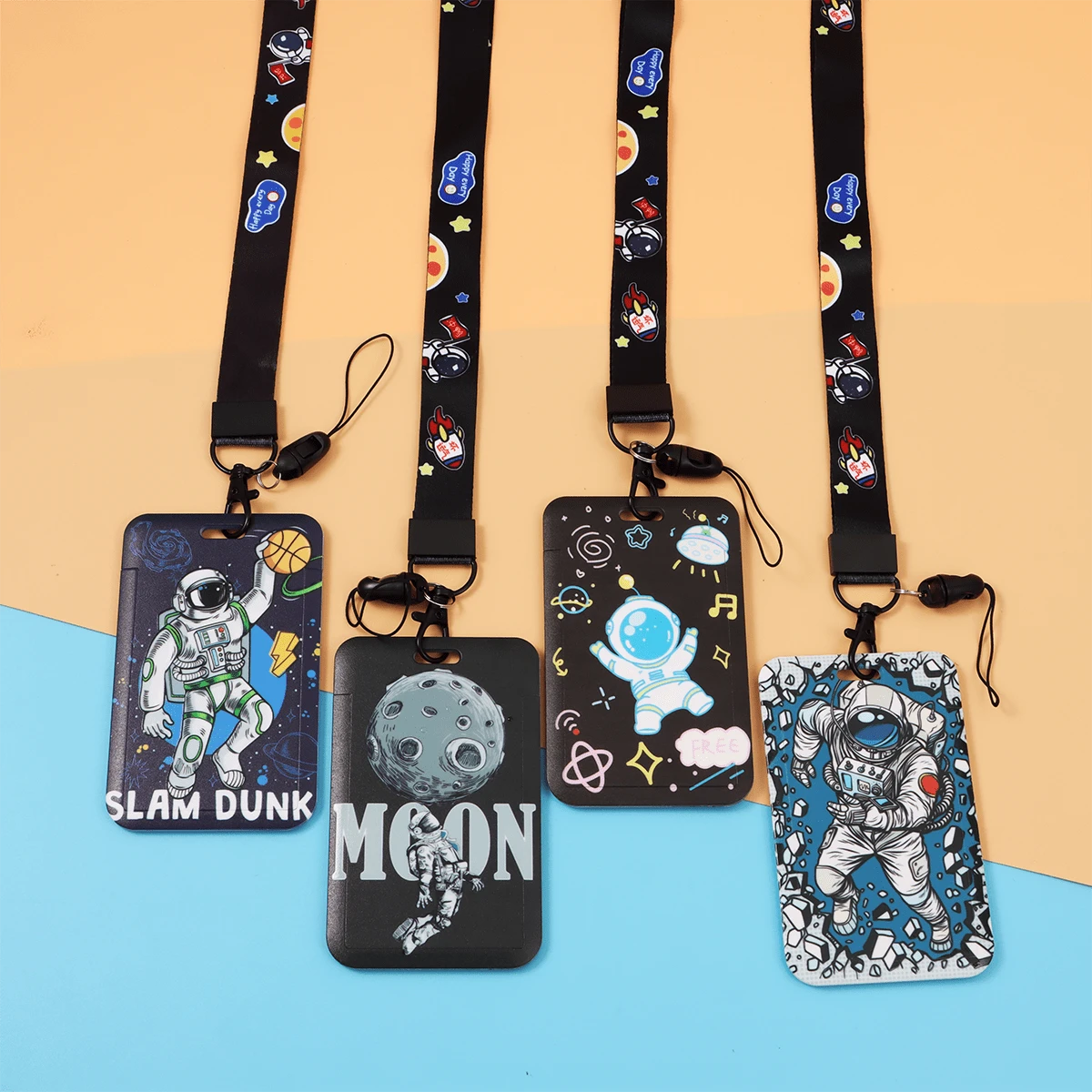 Lot De 3 Porte-Badges Rétractables - Avec Pochettes Transparentes, Cordon 71 Cm, Pour Cartes D'Accès