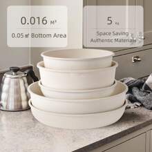 RIOVARM-EU RIOVARM Induction Pots And Pans Set With Removable Handles, Non-Stick Granite Stackable Cookware Set With Silicone Lids, Space-Saving Pot & Pan Sets Without PFOA, Frying Pan, Casseroles