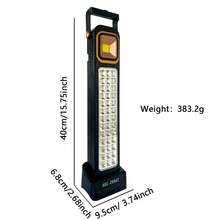 太陽能充電攜帶式手電筒，適用於戶外和家用，批發1個 - 黑色 - 查看 8