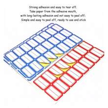 50 Sheets Self-Adhesive Stickers For Office, Blank Handwriting Label Papers For Price Tag, Self-Sticky Name Stickers, Easy-Peel Off Backing - Multicolor - View 7