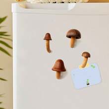 1入組磁性木製蘑菇冰箱磁鐵、冷藏庫磁鐵裝飾、裝飾性冰箱磁鐵飾品、白板上的磁鐵裝飾品 - 彩色 - 查看 12