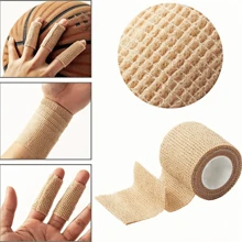 6 rotoli di bendaggi adesivi - supporto di sicurezza sportivo elastico - accessori palestra da 2,5 cm/1 pollice e 5 cm/2 pollici, bende sportive, nastro adesivo per sport