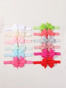 bilicaca 12 cái/bộ dây buộc tóc trẻ em dệt hình đuôi cá nơ buộc tóc băng đô cho bé yêu ngày lễ tình nhân - Nhiều màu - Xem 3