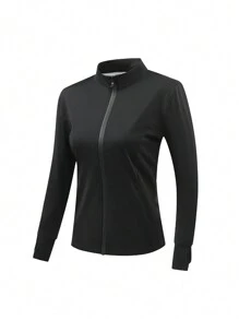 女士運動汗衫健身套裝，適用於跑步、拳擊和塑形 - 黑色 - 查看 4