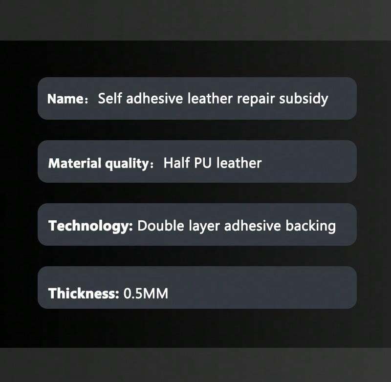 SelfAdhesive Leather Repair Patch, High Viscosity Fabric For Seat