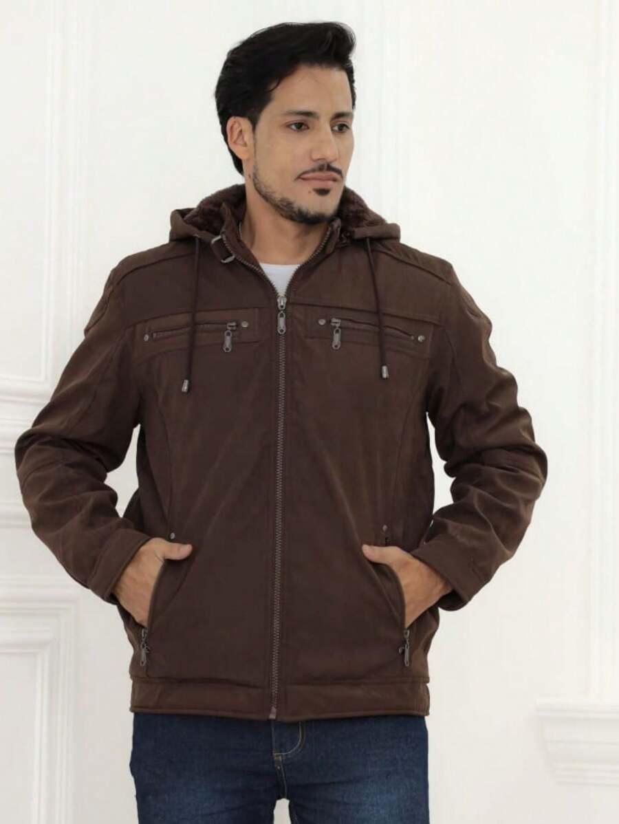 Men Jackets - 鏽棕色 - 查看 1