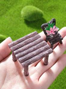 3入組微型迷你桌椅套裝，妖精花園家具裝飾套件 - 適用於豪華房子配件微型景觀 - 彩色 - 查看 2