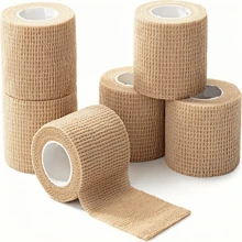 6 rotoli di bendaggi adesivi - supporto di sicurezza sportivo elastico - accessori palestra da 2,5 cm/1 pollice e 5 cm/2 pollici, bende sportive, nastro adesivo per sport